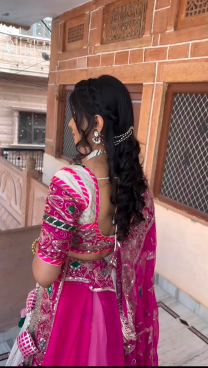 Heavy Embroidered Roman Silk Navratri Lehenga Choli