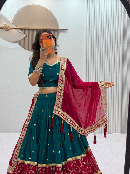 Vintage Embroidered Sequence Work Navratri Lehenga Choli