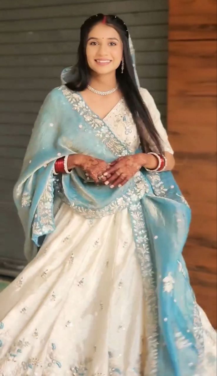Elegant Embroidered Chinon Festival Lehenga Choli