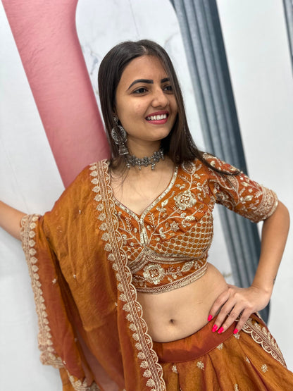 Heavy Embroidery Sequin Work Festival Lehenga Choli Set