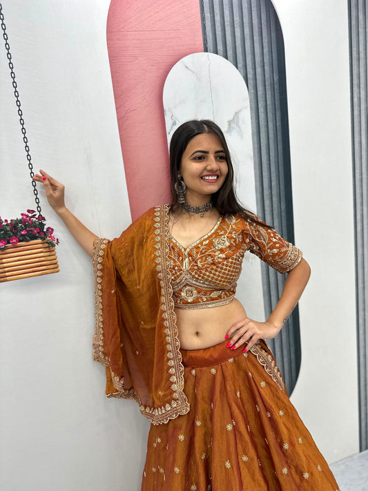 Heavy Embroidery Sequin Work Festival Lehenga Choli Set