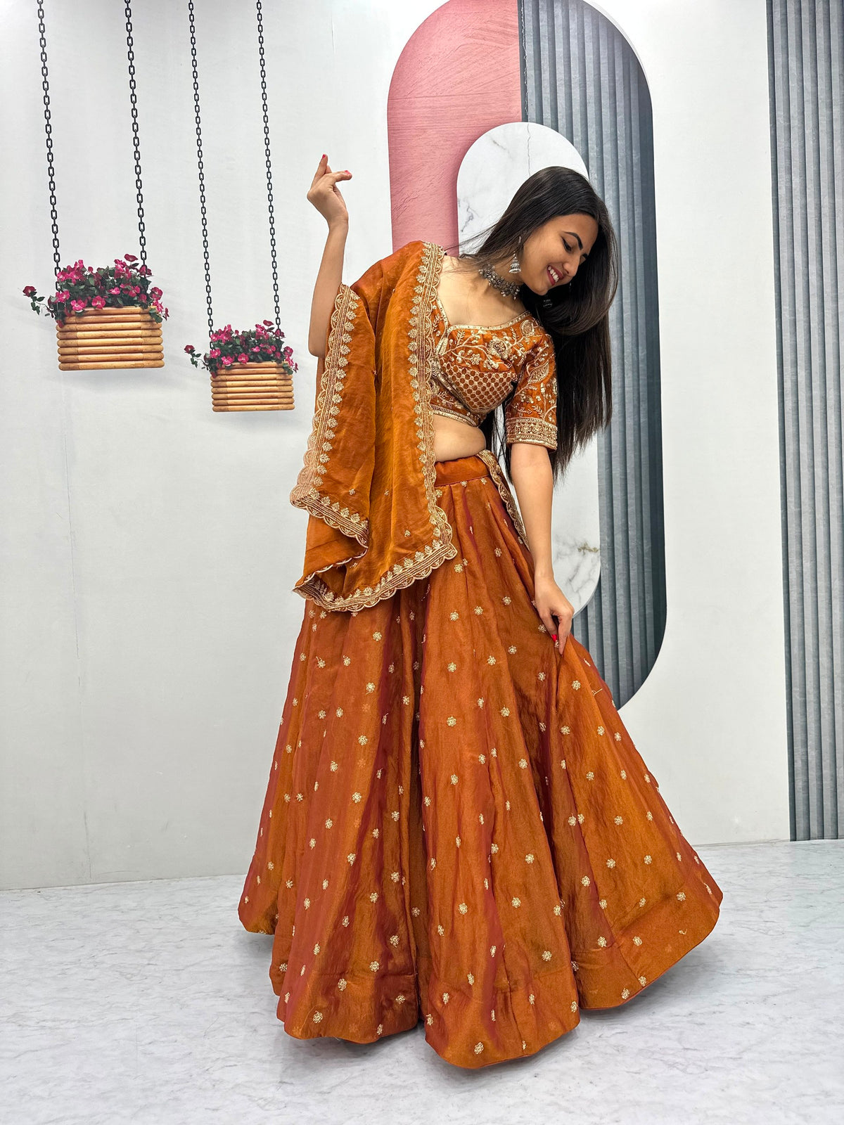 Heavy Embroidery Sequin Work Festival Lehenga Choli Set