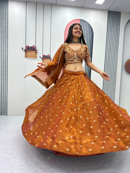 Heavy Embroidery Sequin Work Festival Lehenga Choli Set