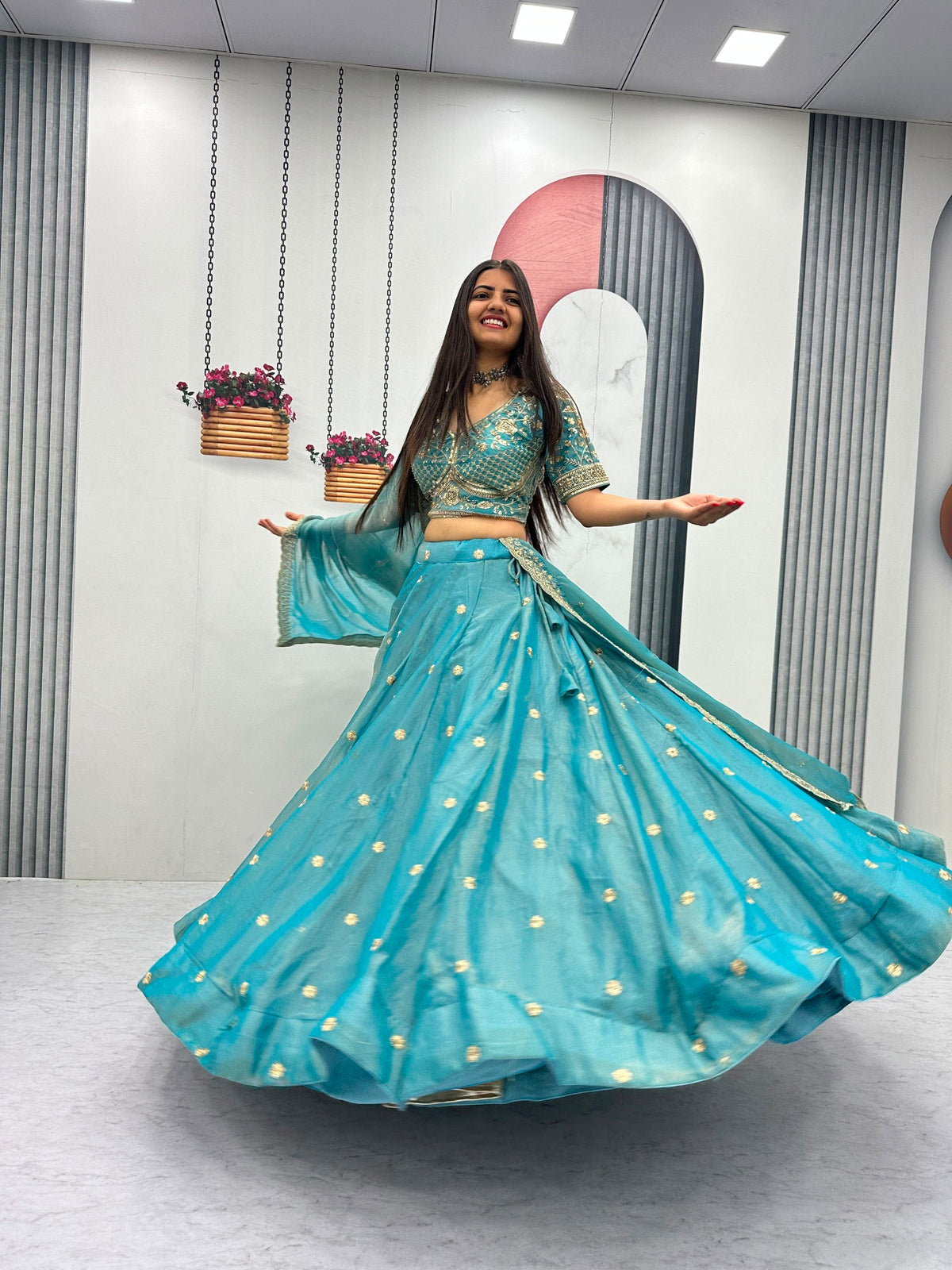 Heavy Embroidery Sequin Work Festival Lehenga Choli Set
