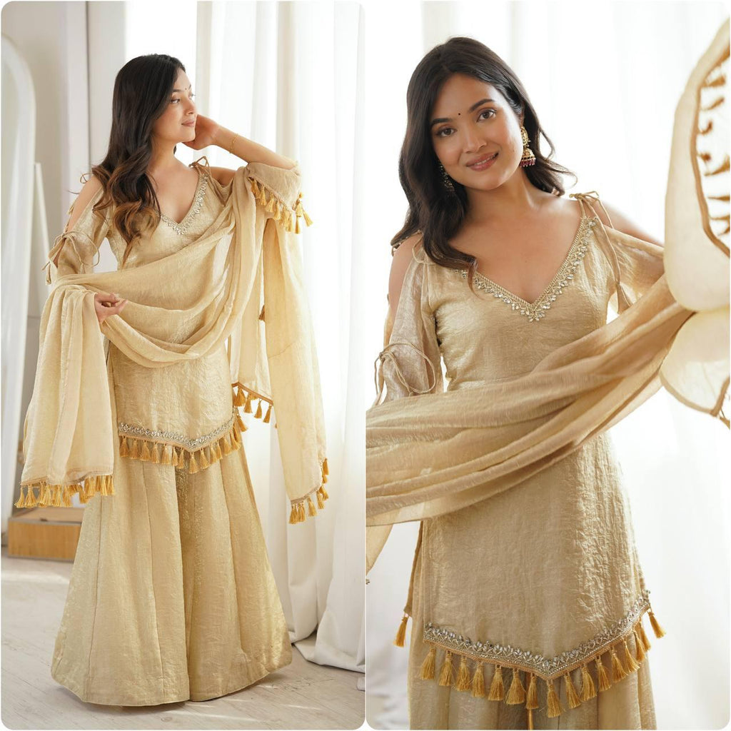 Doremon Crush With Real Mirror work Lace Border