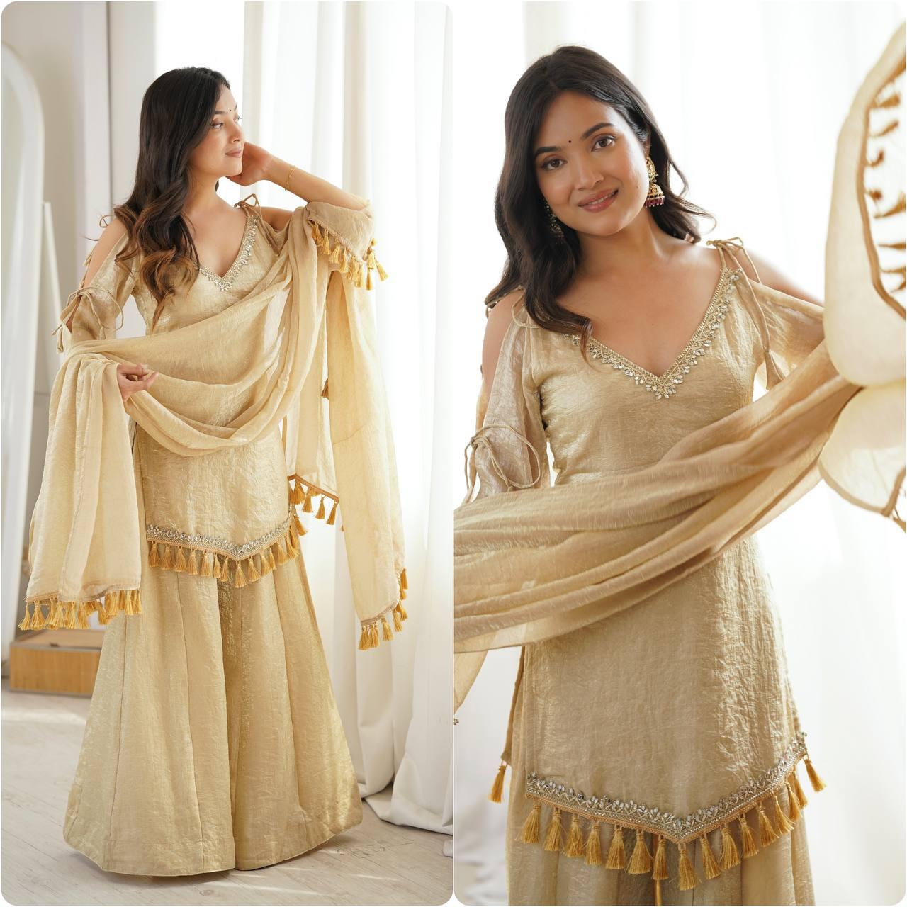 Doremon Crush With Real Mirror work Lace Border