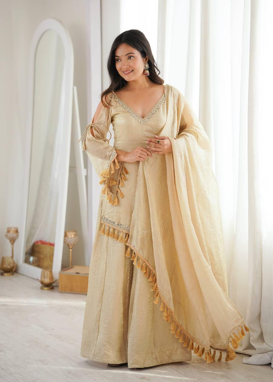 Doremon Crush With Real Mirror work Lace Border
