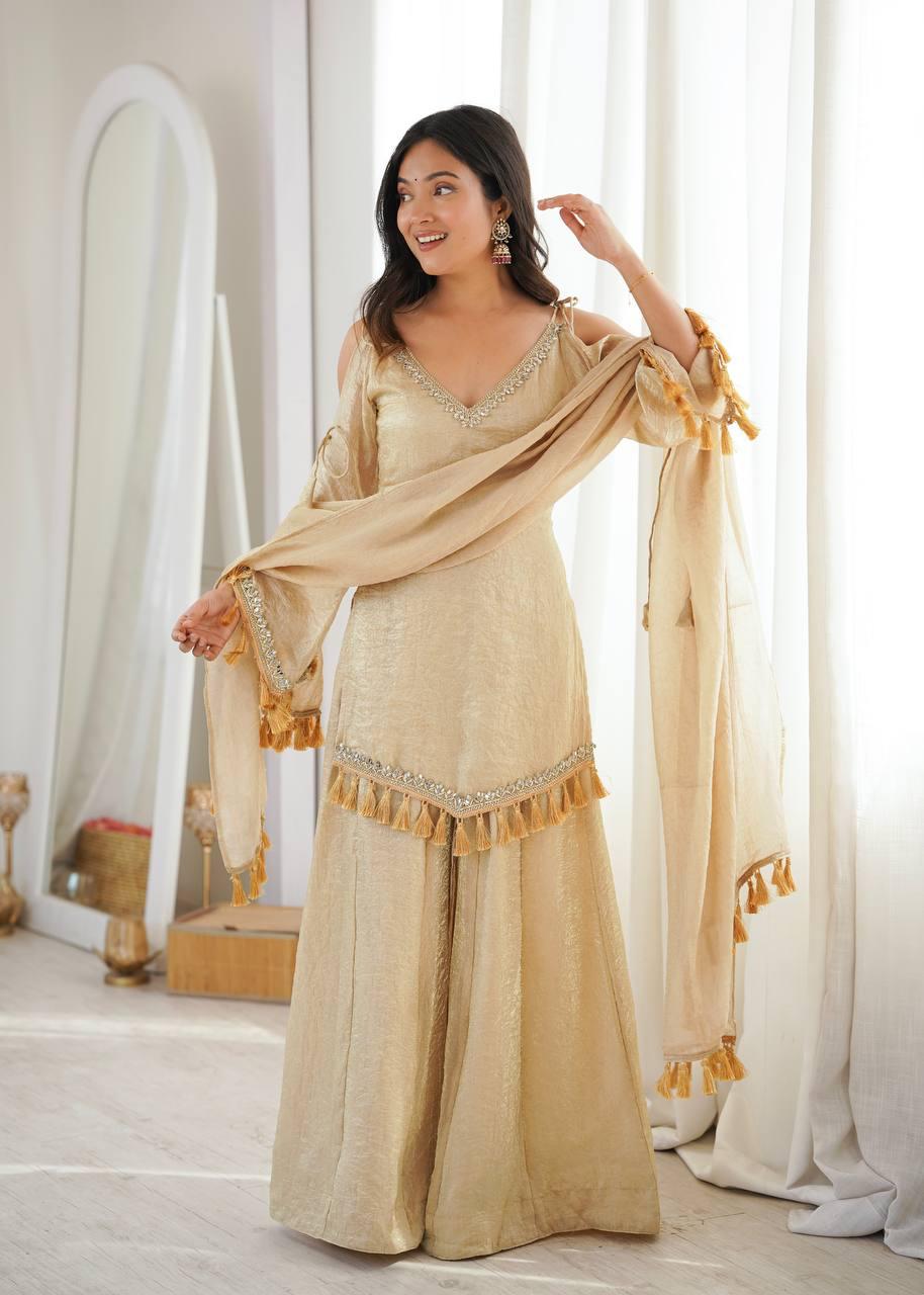 Doremon Crush With Real Mirror work Lace Border