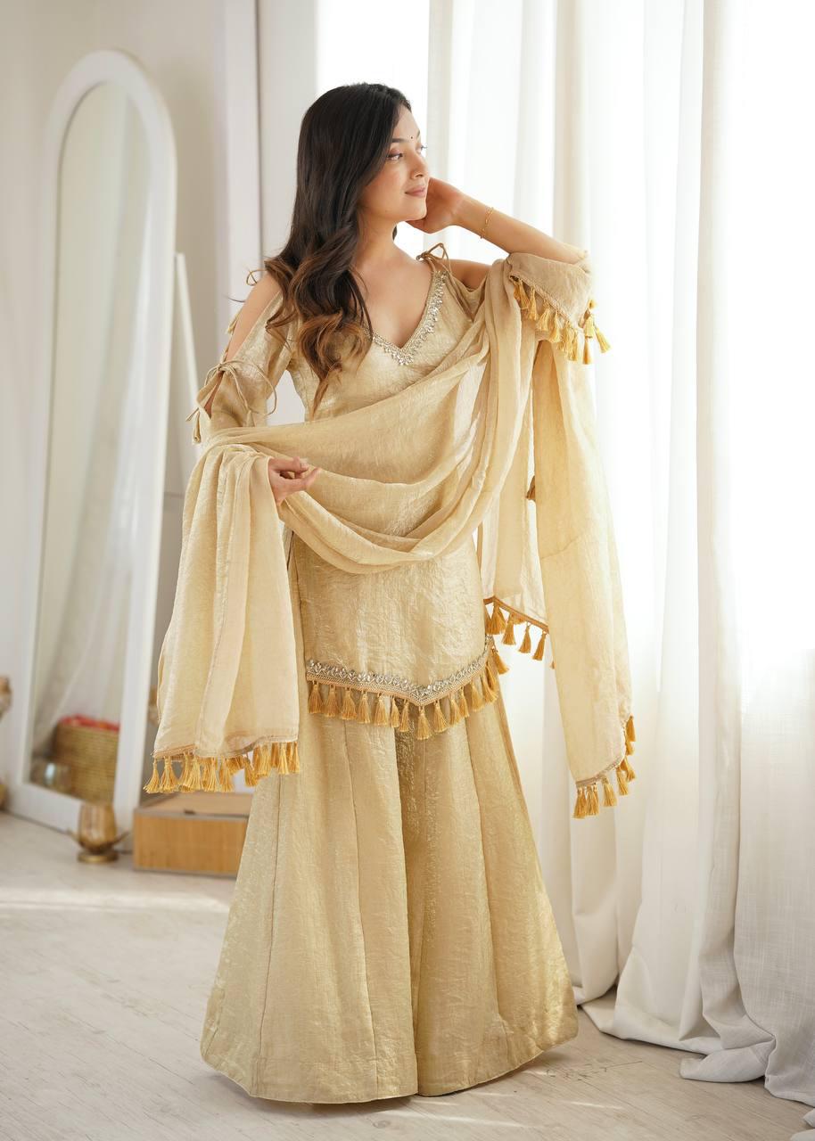 Doremon Crush With Real Mirror work Lace Border