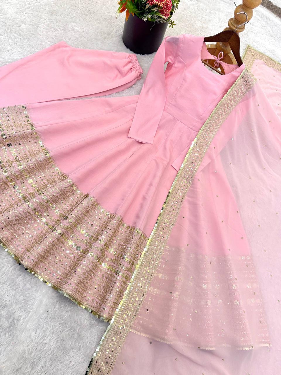 Gown, Bottom & Dupatta