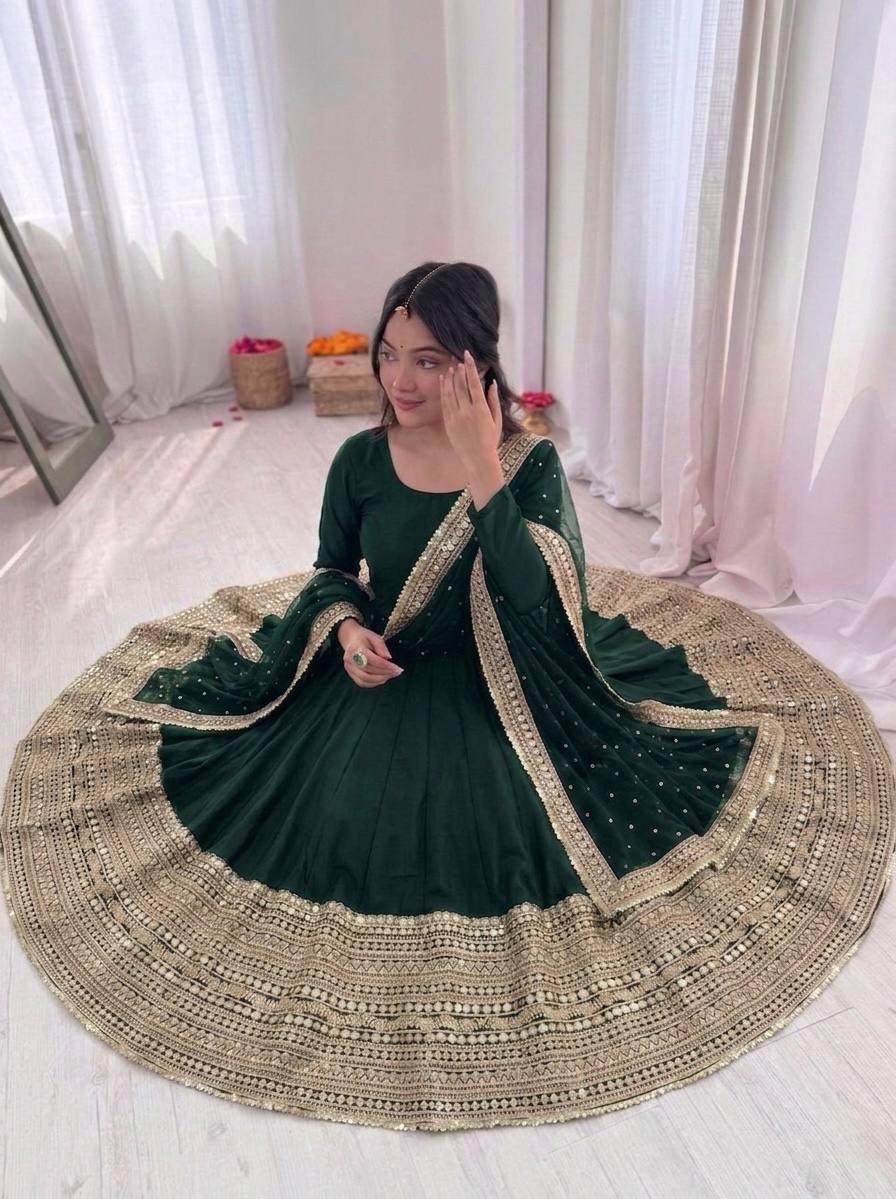 Gown, Bottom & Dupatta