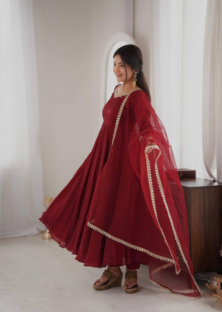 Doremon Crush With Real Mirror work - Red