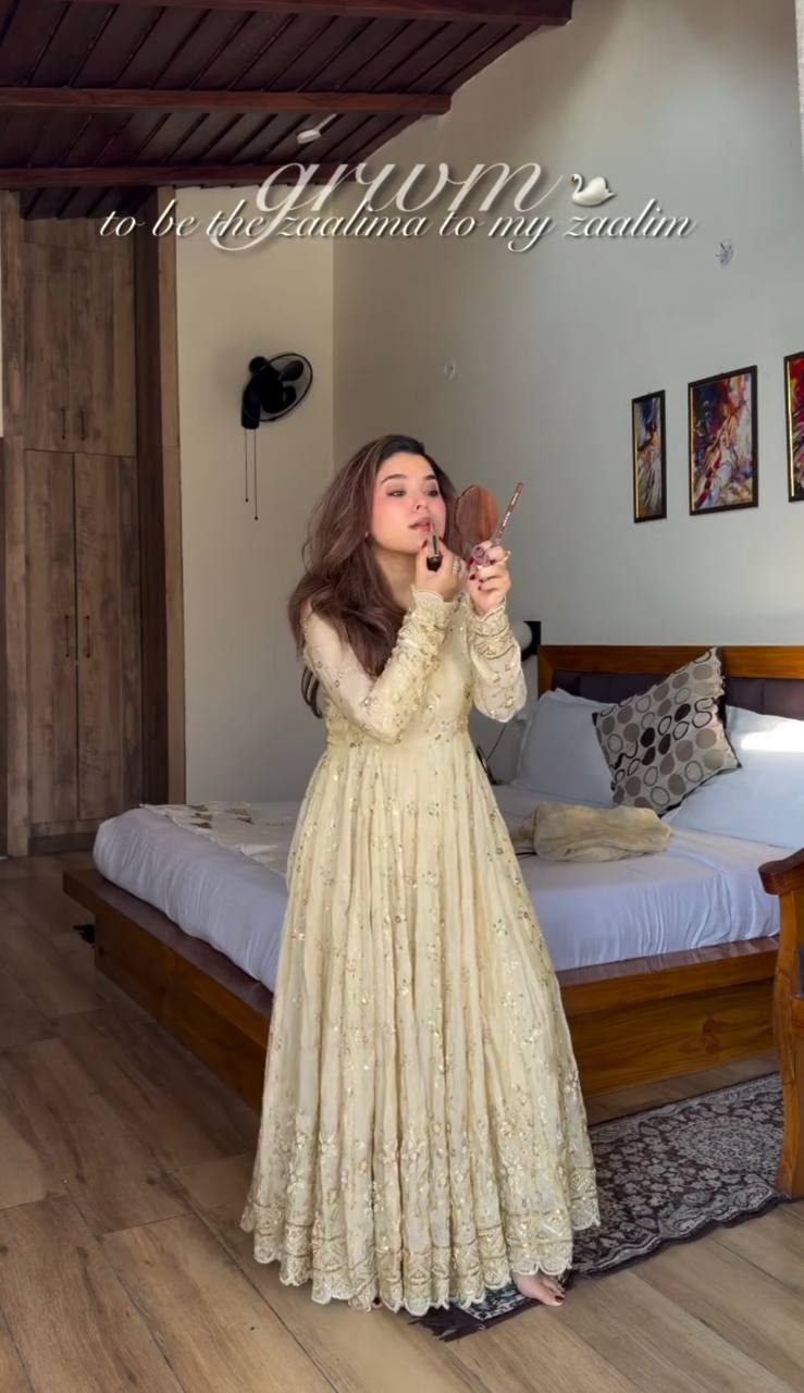 Sanskruti's Luxury Chinon Silk Elegant Anarkali Suit Set