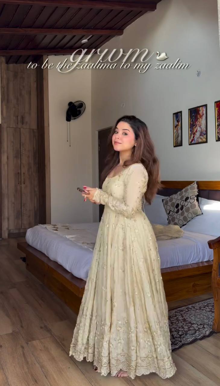 Sanskruti's Luxury Chinon Silk Elegant Anarkali Suit Set